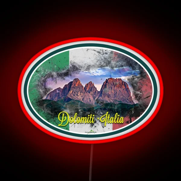 Dolomites Dolomiti Mountains Italy Led Led 01 RGB Neon Sign