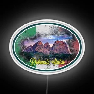 Dolomites Dolomiti Mountains Italy Led Led 01 RGB Neon Sign