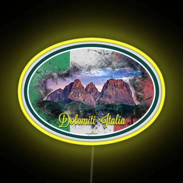 Dolomites Dolomiti Mountains Italy Led Led 01 RGB Neon Sign