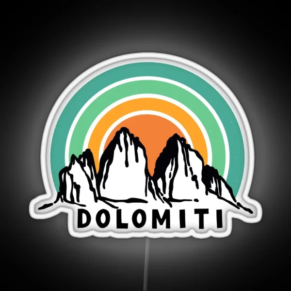 Dolomites Drei Zinnen Tre Cime Di Lavaredo South Tyrol RGB Neon Sign