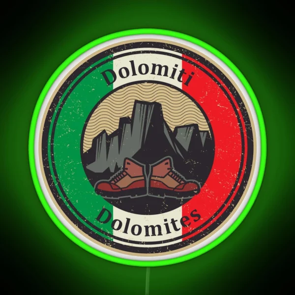 Dolomites Mountains Dolomiti RGB Neon Sign