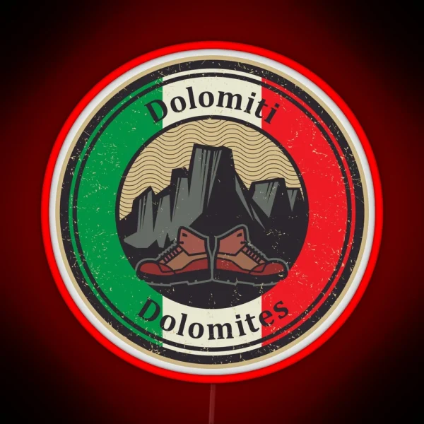 Dolomites Mountains Dolomiti RGB Neon Sign