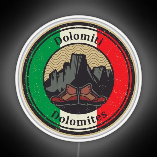 Dolomites Mountains Dolomiti RGB Neon Sign