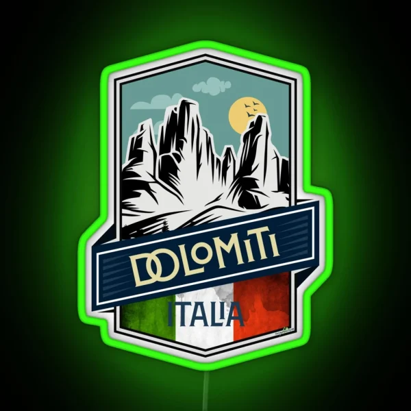 Dolomites Mountains Italy Dolomiti Italia Led Led 02 RGB Neon Sign