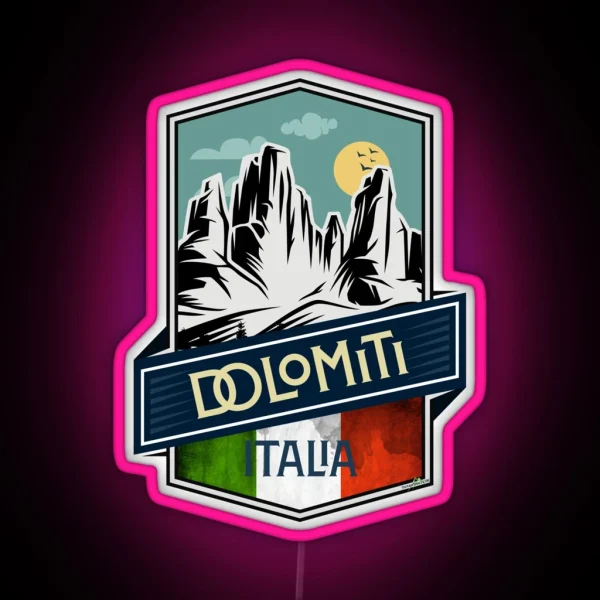 Dolomites Mountains Italy Dolomiti Italia Led Led 02 RGB Neon Sign