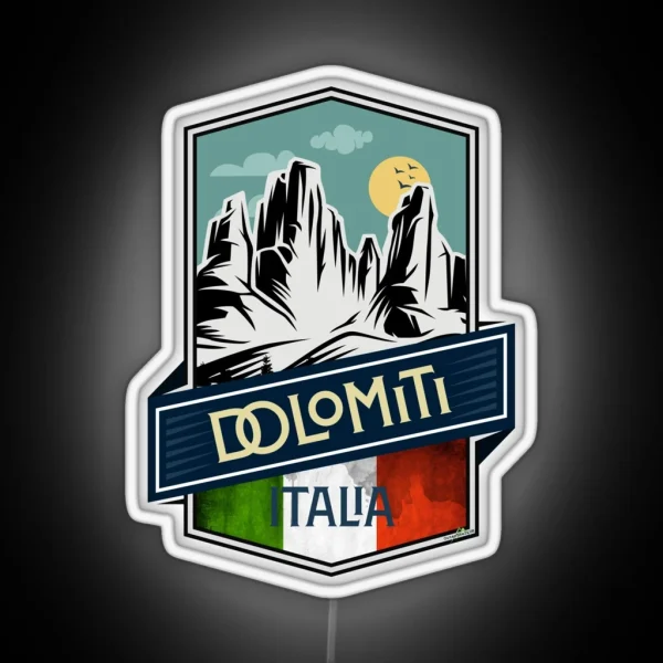 Dolomites Mountains Italy Dolomiti Italia Led Led 02 RGB Neon Sign