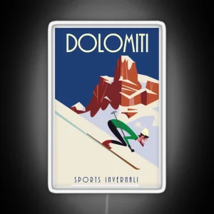 Dolomites Poster RGB Neon Sign