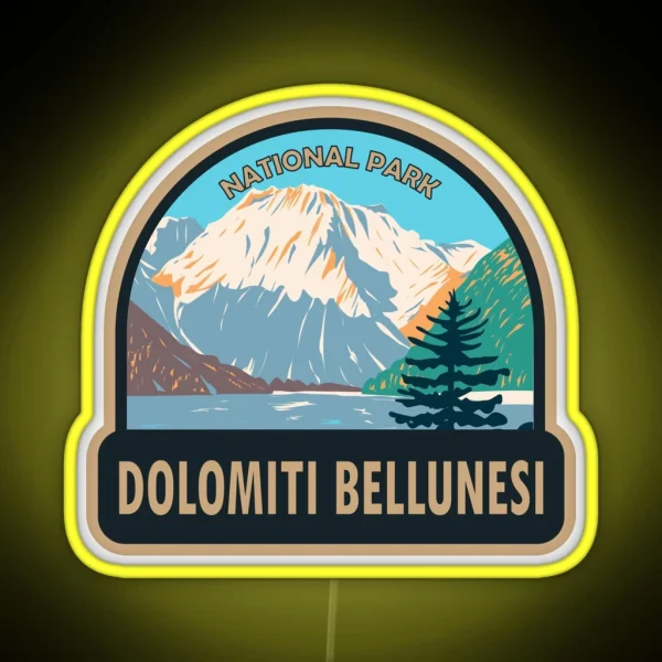 Dolomiti Bellunesi National Park Italy RGB Neon Sign