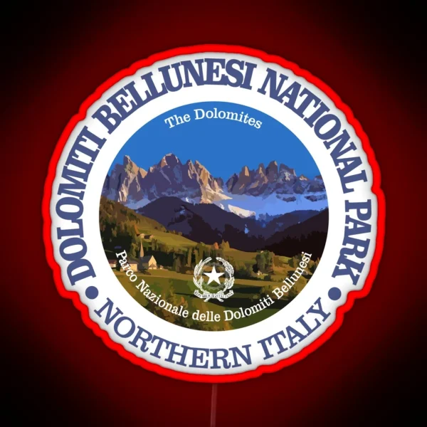 Dolomiti Bellunesi National Park NP RGB Neon Sign