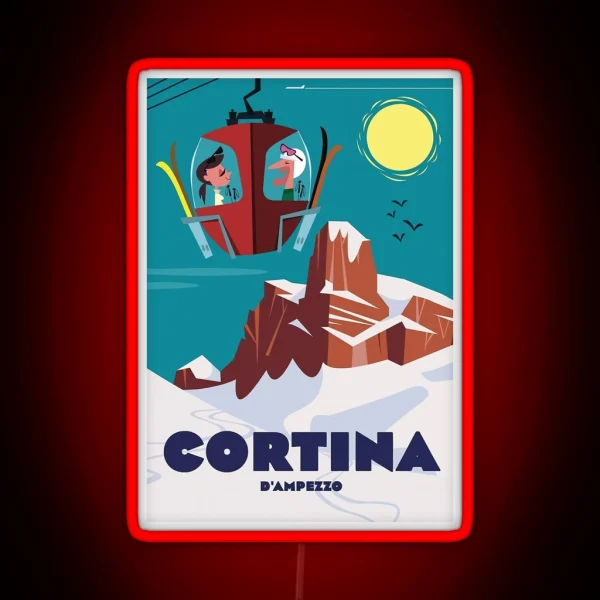 Dolomiti Cortina D Ampezzo RGB Neon Sign