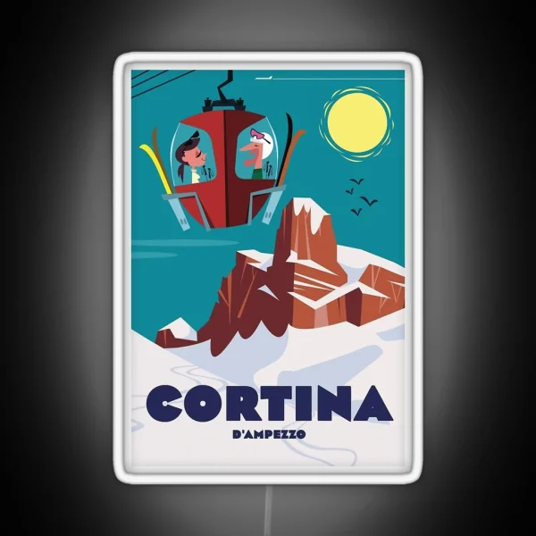 Dolomiti Cortina D Ampezzo RGB Neon Sign
