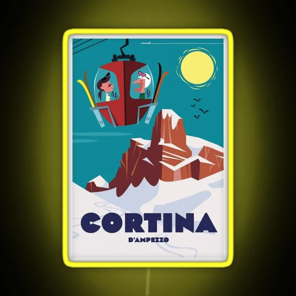 Dolomiti Cortina D Ampezzo RGB Neon Sign