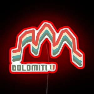 Dolomiti Tre Cime Di Lavaredo Dolomites South Tyrol Italy RGB Neon Sign