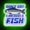 Bright colorful parody neon sign for fish lovers and music fans