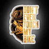 Warning to thieves: this biker gorilla won't let go.