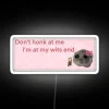 Modern Neon Warning Sign with Humorous RGB Color Changing Light