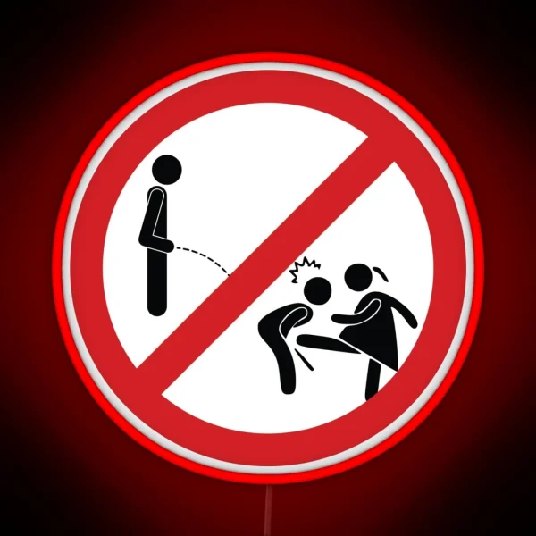 Don T Pee Here Sign RGB Neon Sign