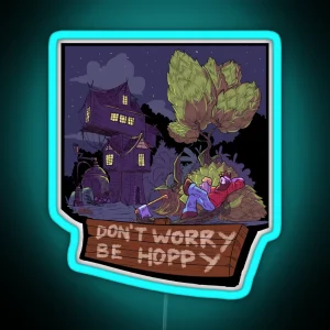 Don T Worry Be Hoppy RGB Neon Sign