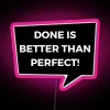 Vibrant RGB Neon Sign Canvas Art Perfect Imperfection Decoration Statement Piece