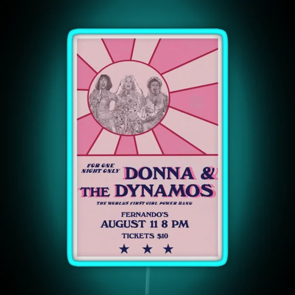 Donna And The Dynamos Poster RGB Neon Sign