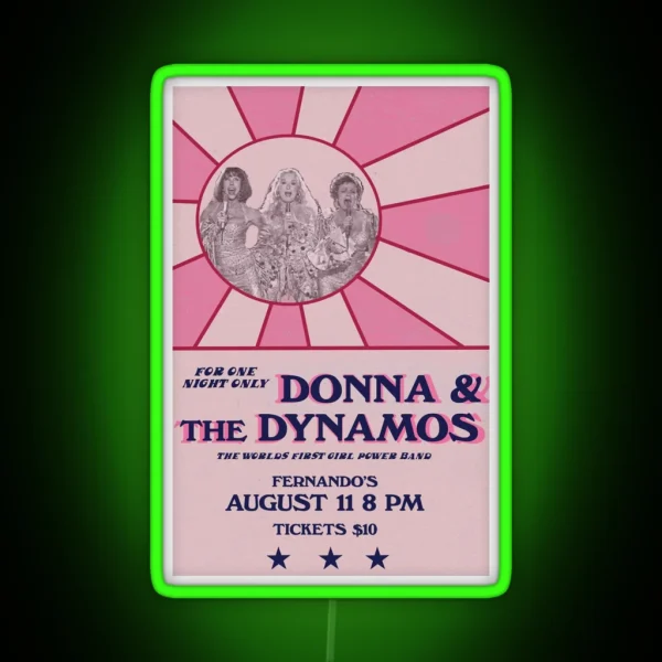 Donna And The Dynamos Poster RGB Neon Sign