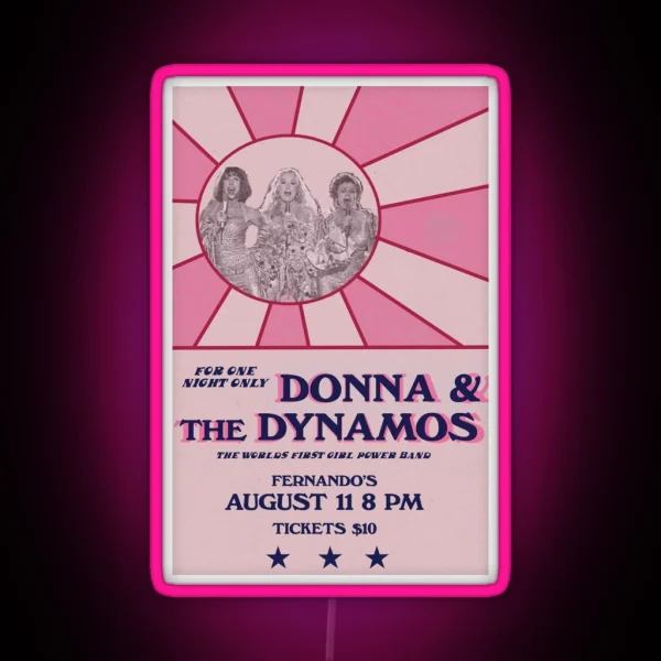 Donna And The Dynamos Poster RGB Neon Sign