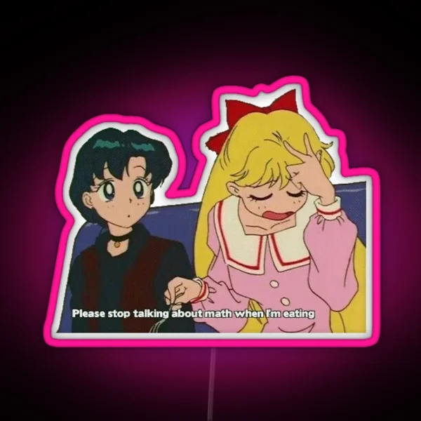 Dont Talk About Math Ai And Makoto RGB Neon Sign
