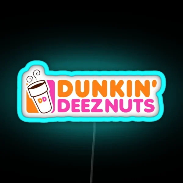DONUTS DEEZ NUTS Led AND Led RGB Neon Sign