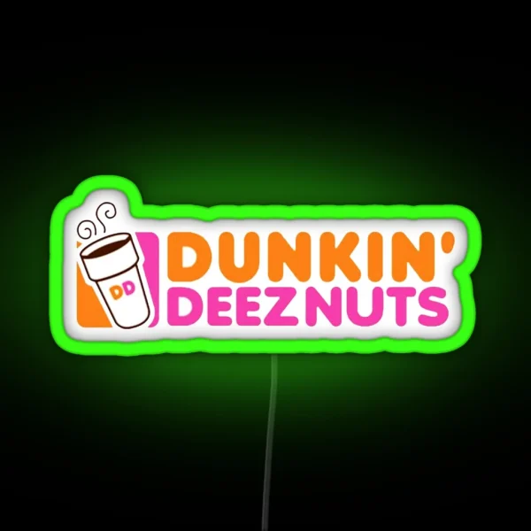 DONUTS DEEZ NUTS Led AND Led RGB Neon Sign