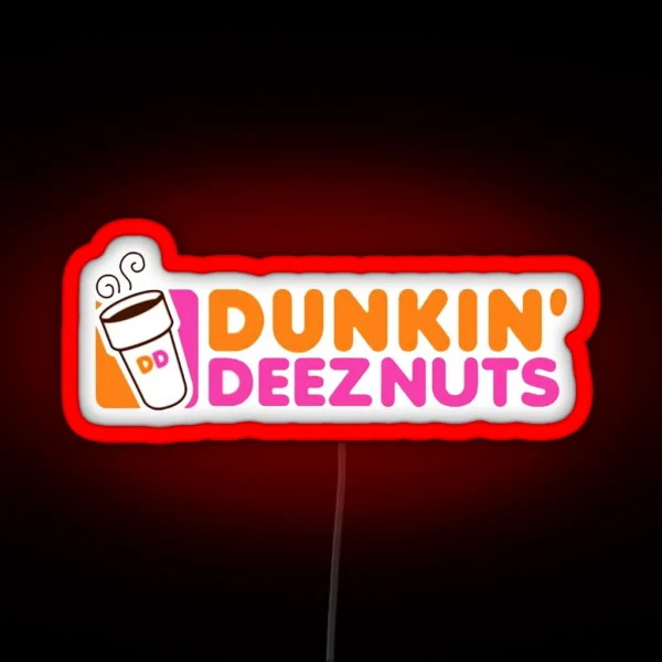 DONUTS DEEZ NUTS Led AND Led RGB Neon Sign