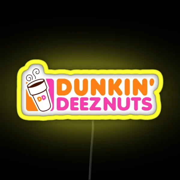 DONUTS DEEZ NUTS Led AND Led RGB Neon Sign