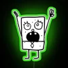 Bright neon LED sign featuring colorful Doodle Bob design led