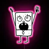 Customizable RGB Neon Sign with SpongeBob Doodle Art Design Display