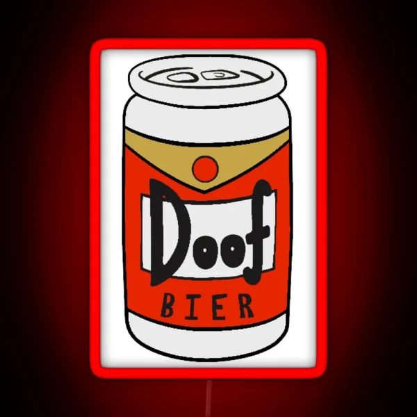 Doof Bier Dumb Beer In German Duff RGB Neon Sign