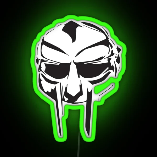 DOOM Madvillain All Caps Hip Hop Led Mask RGB Neon Sign