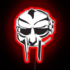 DOOM Madvillain All Caps Hip Hop Led Mask Classic RGB Neon Sign