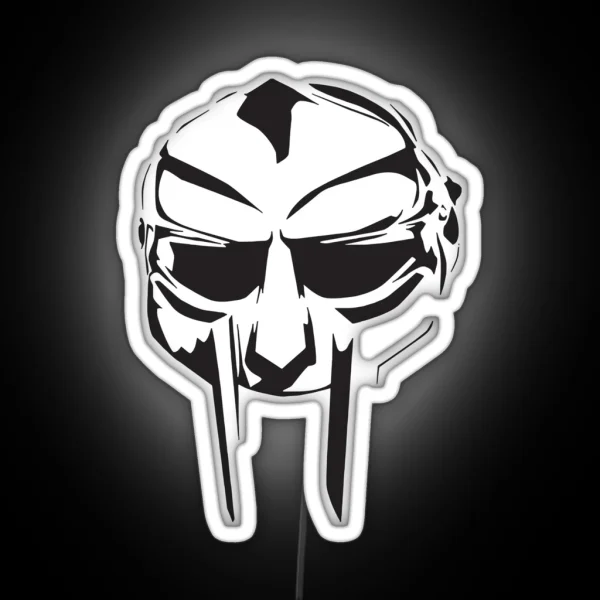 DOOM Madvillain All Caps Hip Hop Led Mask RGB Neon Sign