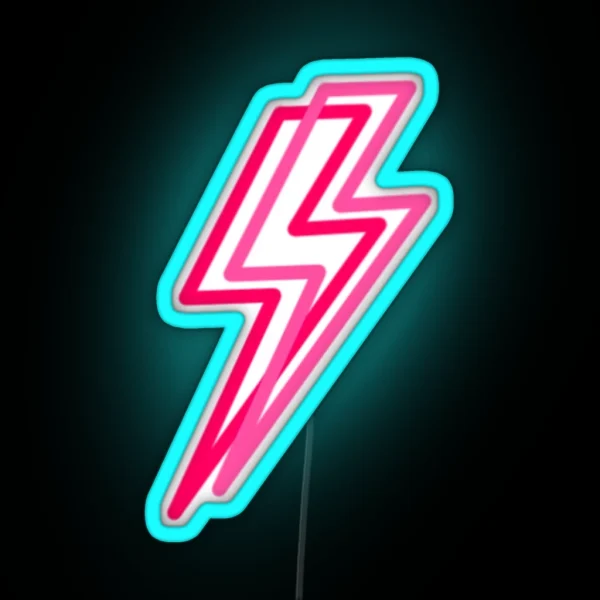 Double Lightning Bolt RGB Neon Sign