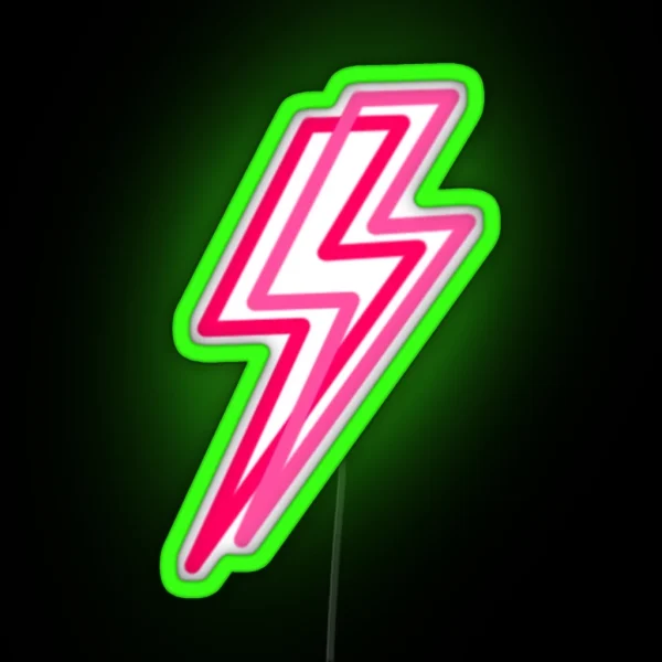 Double Lightning Bolt RGB Neon Sign