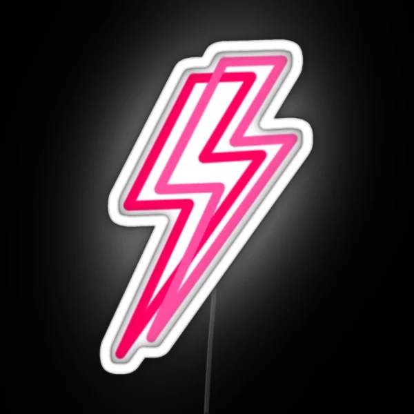Double Lightning Bolt RGB Neon Sign