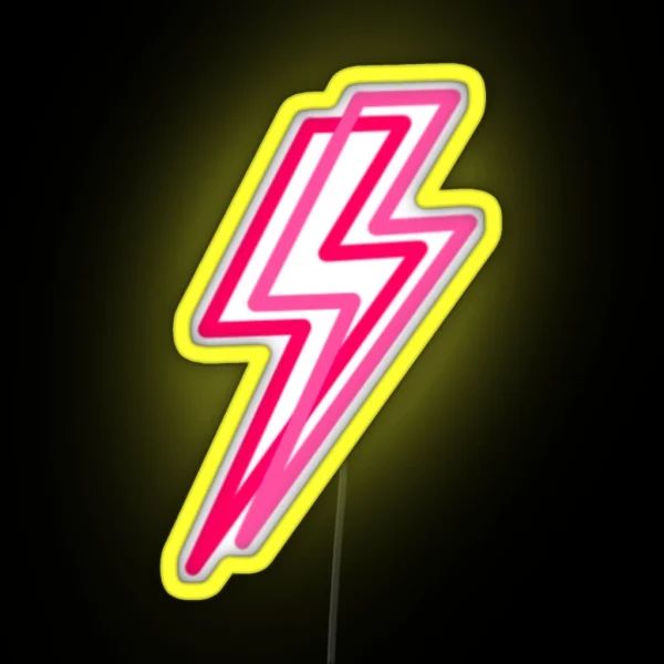 Double Lightning Bolt RGB Neon Sign