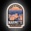 Downtown Marinette Wisconsin charm infused with vibrant RGB neon lighting