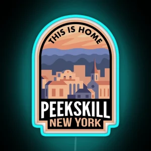 Downtown Peekskill New York This Is Home RGB Neon Sign