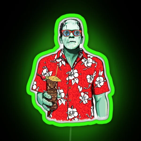 Dr Frankenstein S Tiki Monster RGB Neon Sign