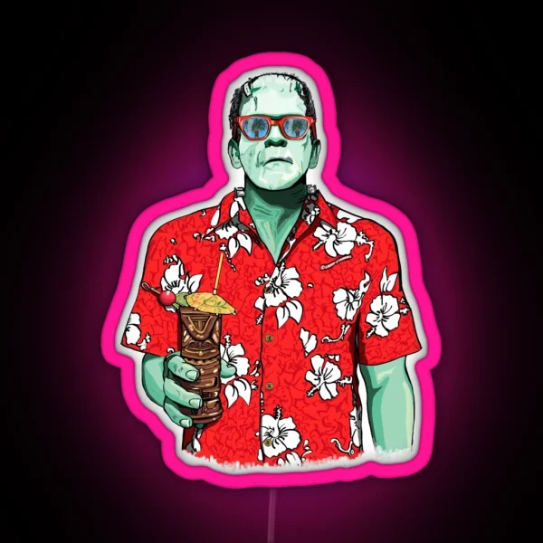 Dr Frankenstein S Tiki Monster RGB Neon Sign