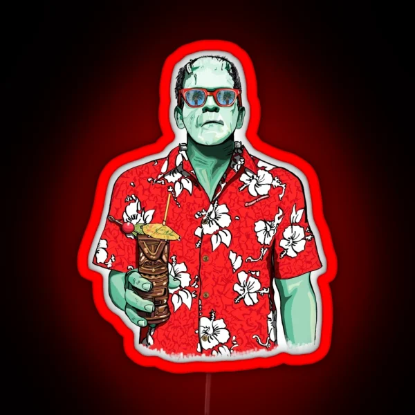 Dr Frankenstein S Tiki Monster RGB Neon Sign