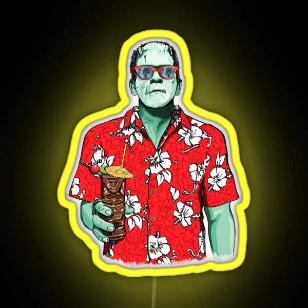 Dr Frankenstein S Tiki Monster RGB Neon Sign
