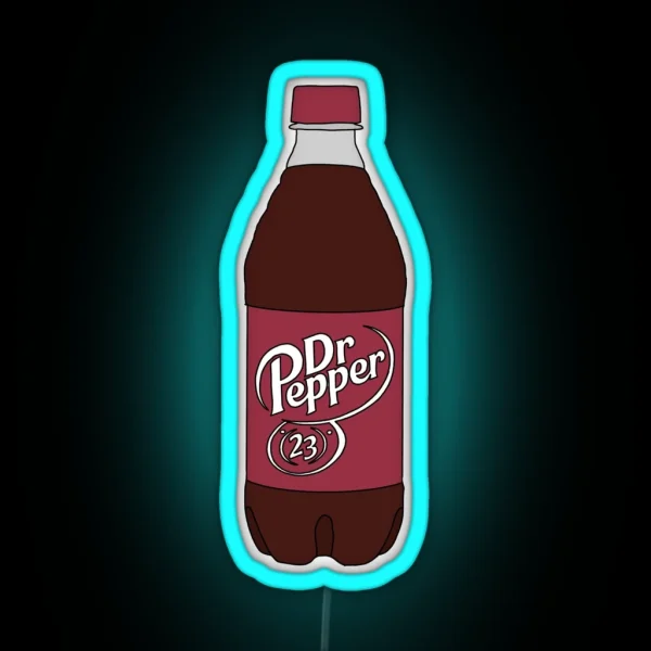 Dr Pepper Soda Bottle RGB Neon Sign