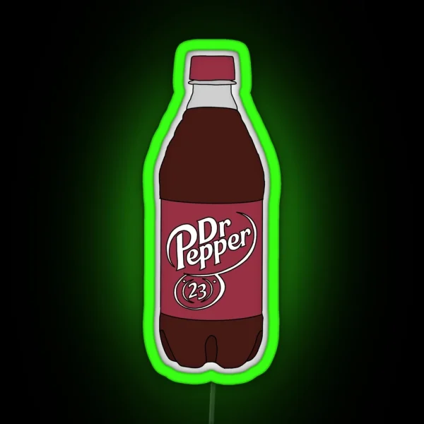 Dr Pepper Soda Bottle RGB Neon Sign