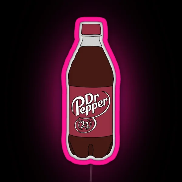 Dr Pepper Soda Bottle RGB Neon Sign